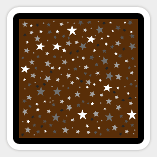 Stars In A Sea of Gingerbread Brown Sticker